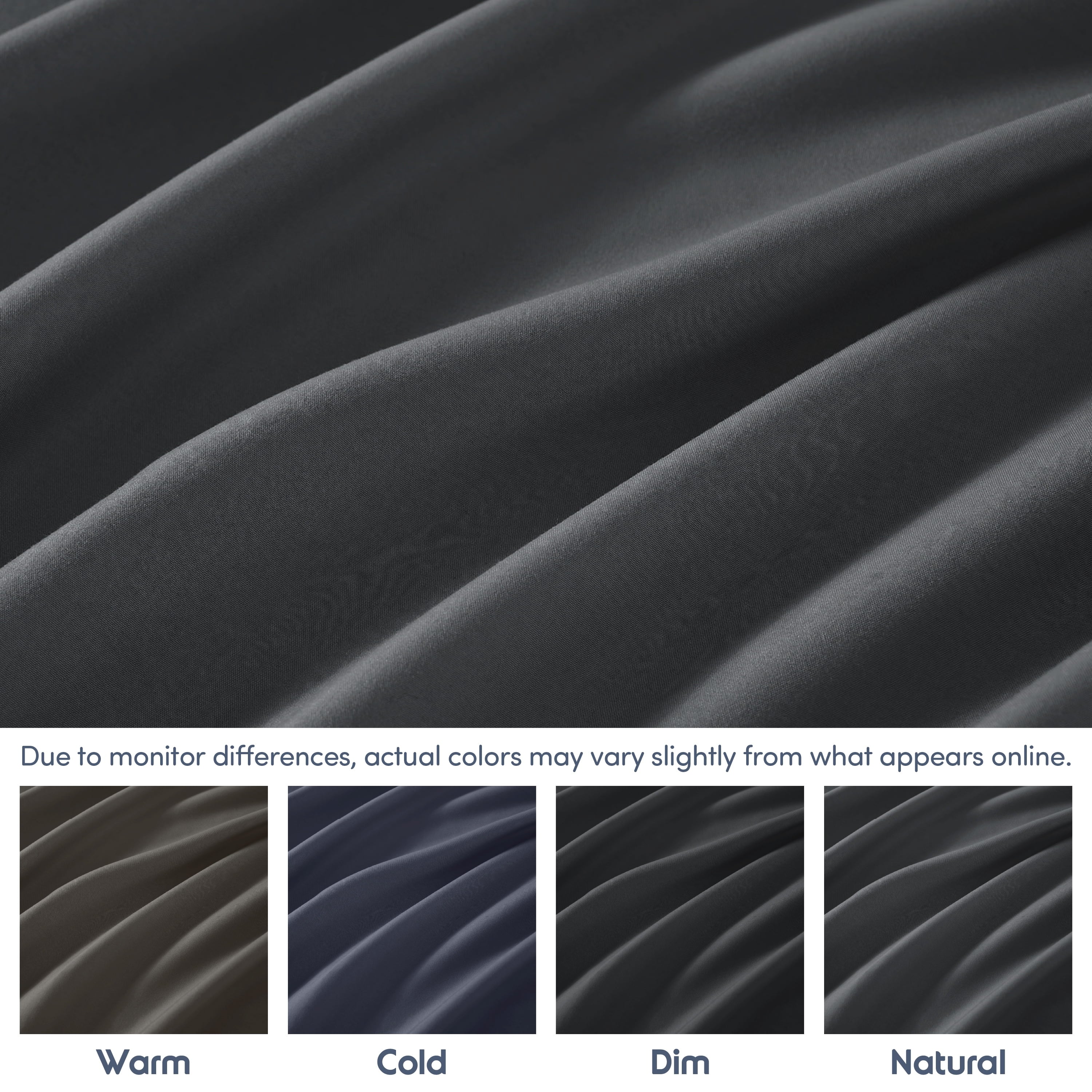 Virtu Queen Fitted sheet only, 1800 Extra deep pocket fitted sheet soft microfiber, Dark Gray