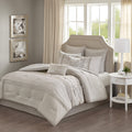 510 Design Ramsey Embroidered 8-Piece Queen Quilted Comforter Set, Neutral