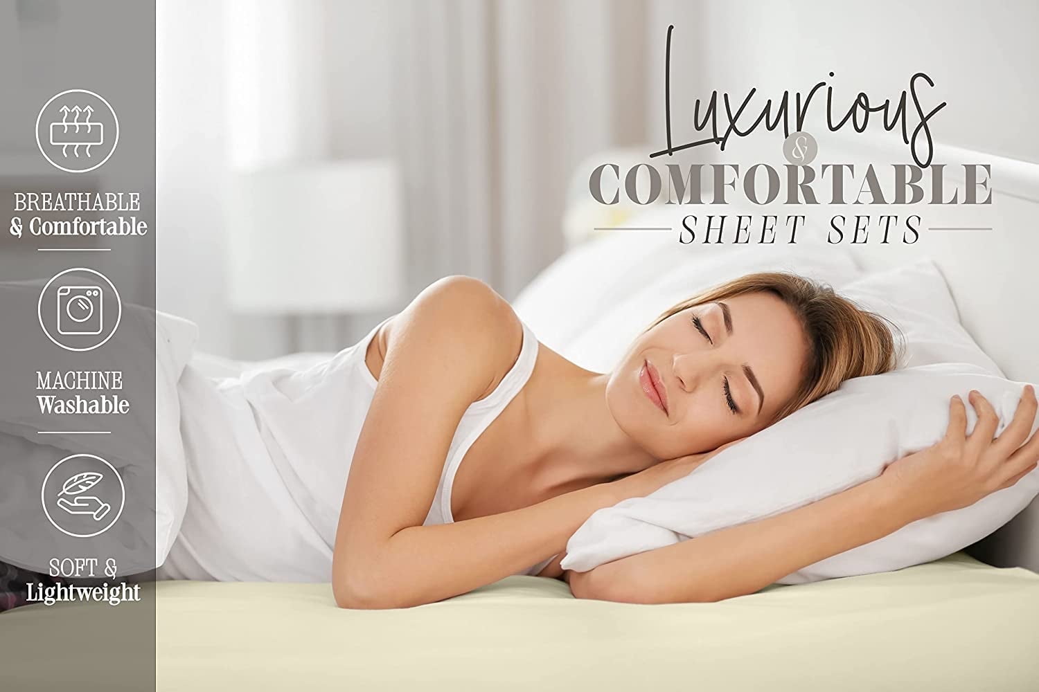 Elegant Comfort 1 Piece Flat Sheet Polyester Queen White 1500 Thread Count