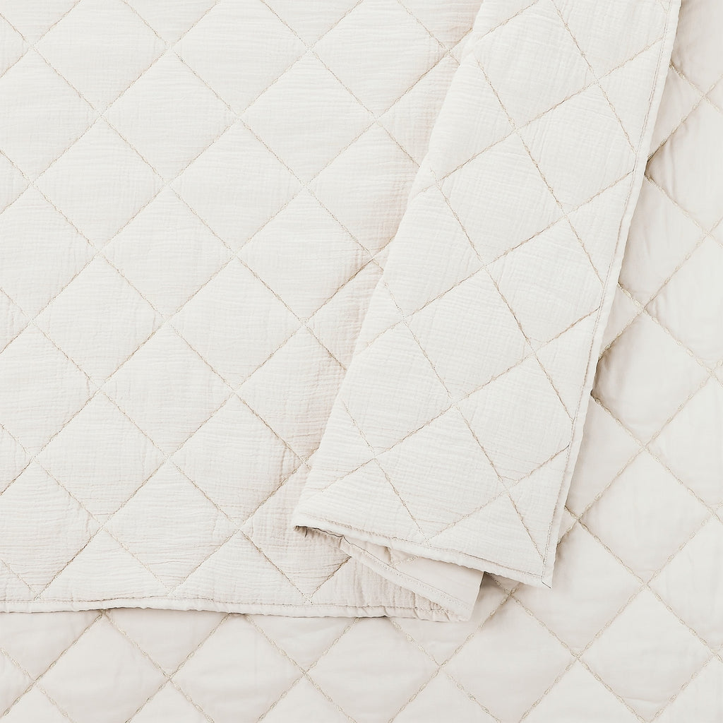 Better Homes & Garden Diamond Gauze Sham, Beige, Standard, 2 count