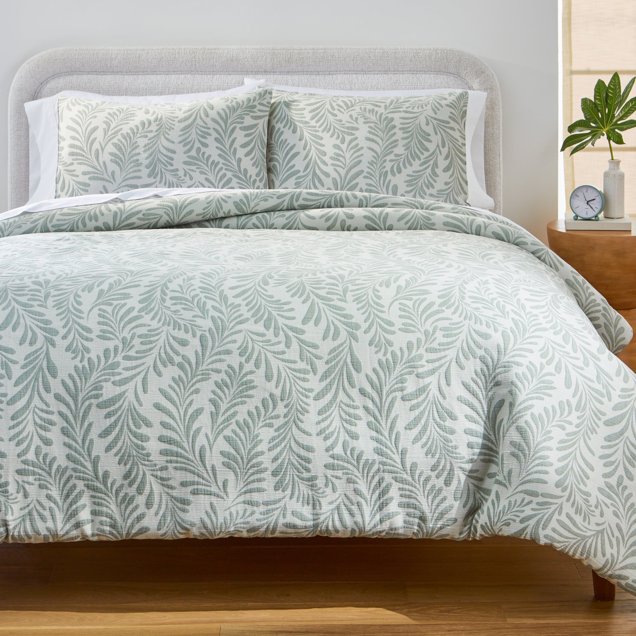 Better Homes & Gardens Botanical 3-Piece Comforter Set, Green, Full Queen, All Ages