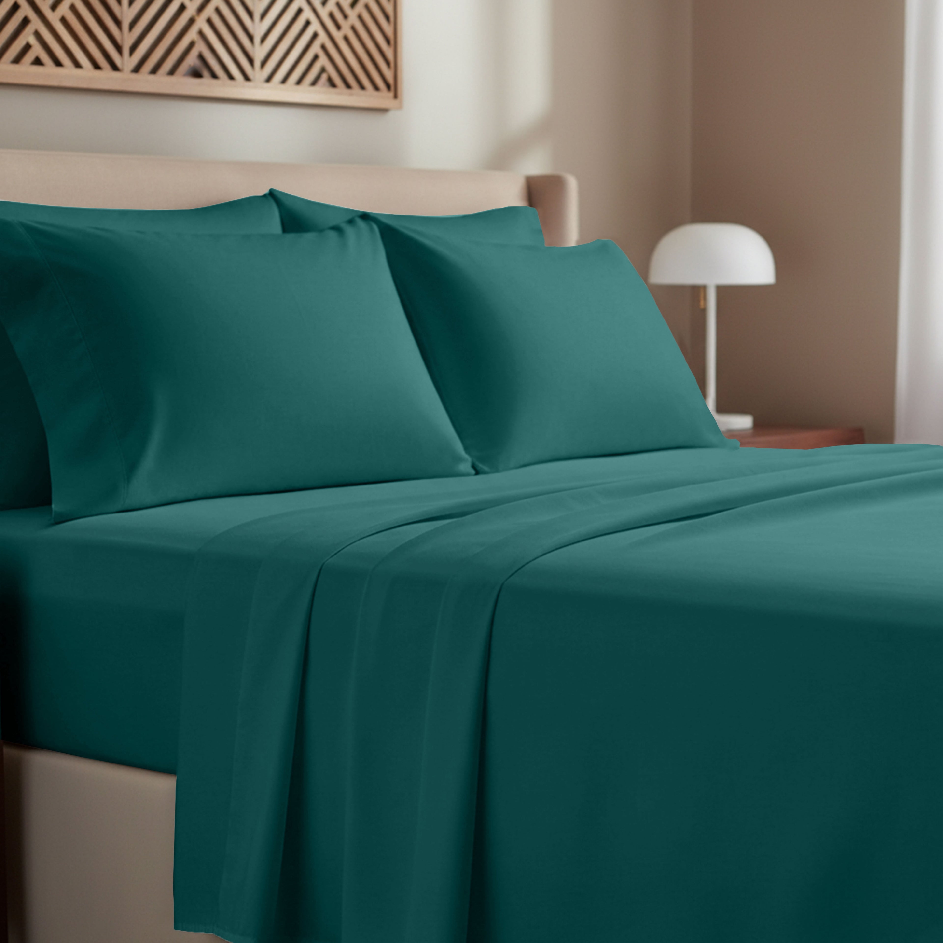 California Design Den, 100% Cotton, 3-Piece Twin Bed Sheet Set, Bright White