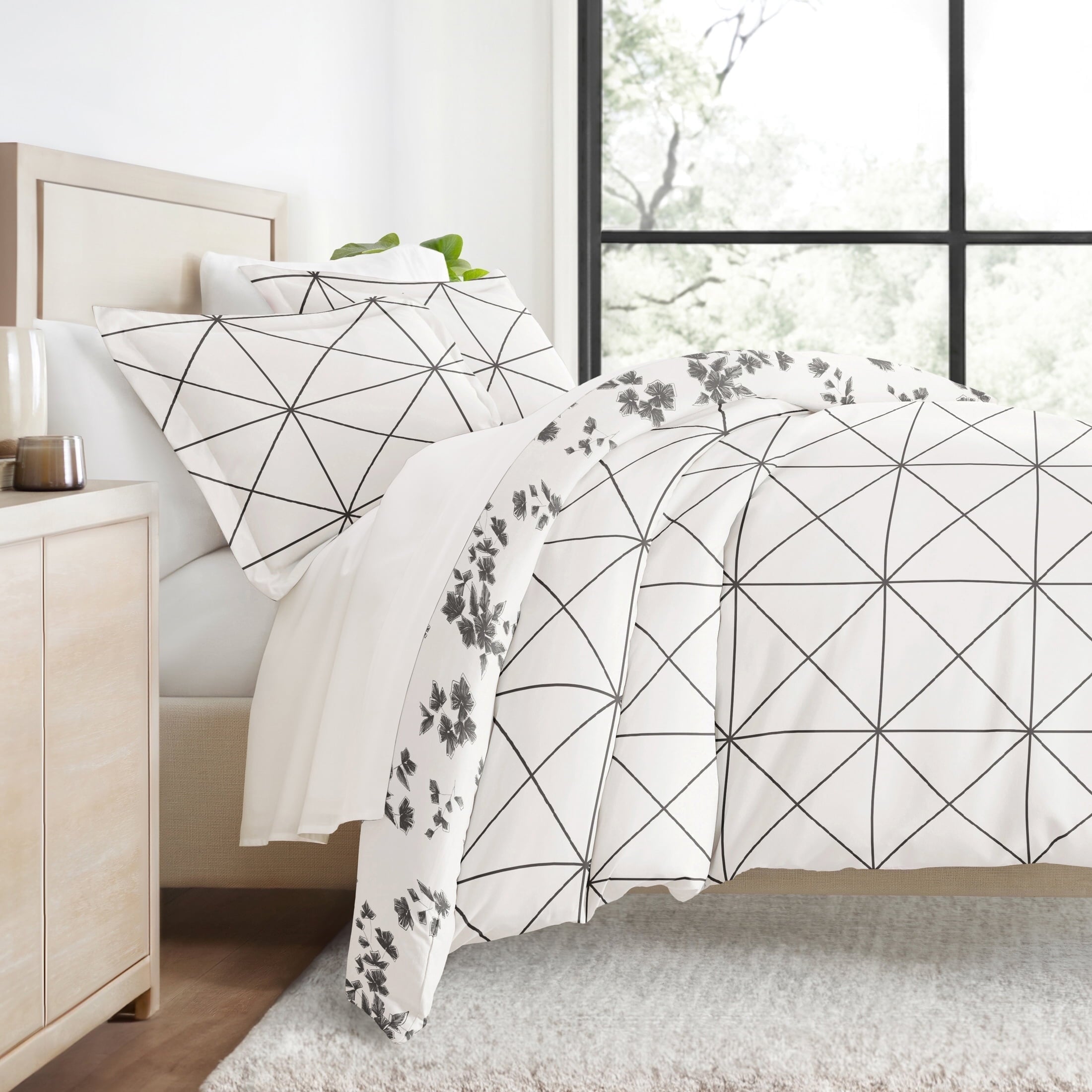 Duvet Cover Set - Ultra Soft & Breathable - Pink Farmhouse Wildflower for Twin Size Bedding by Comfort Canopy