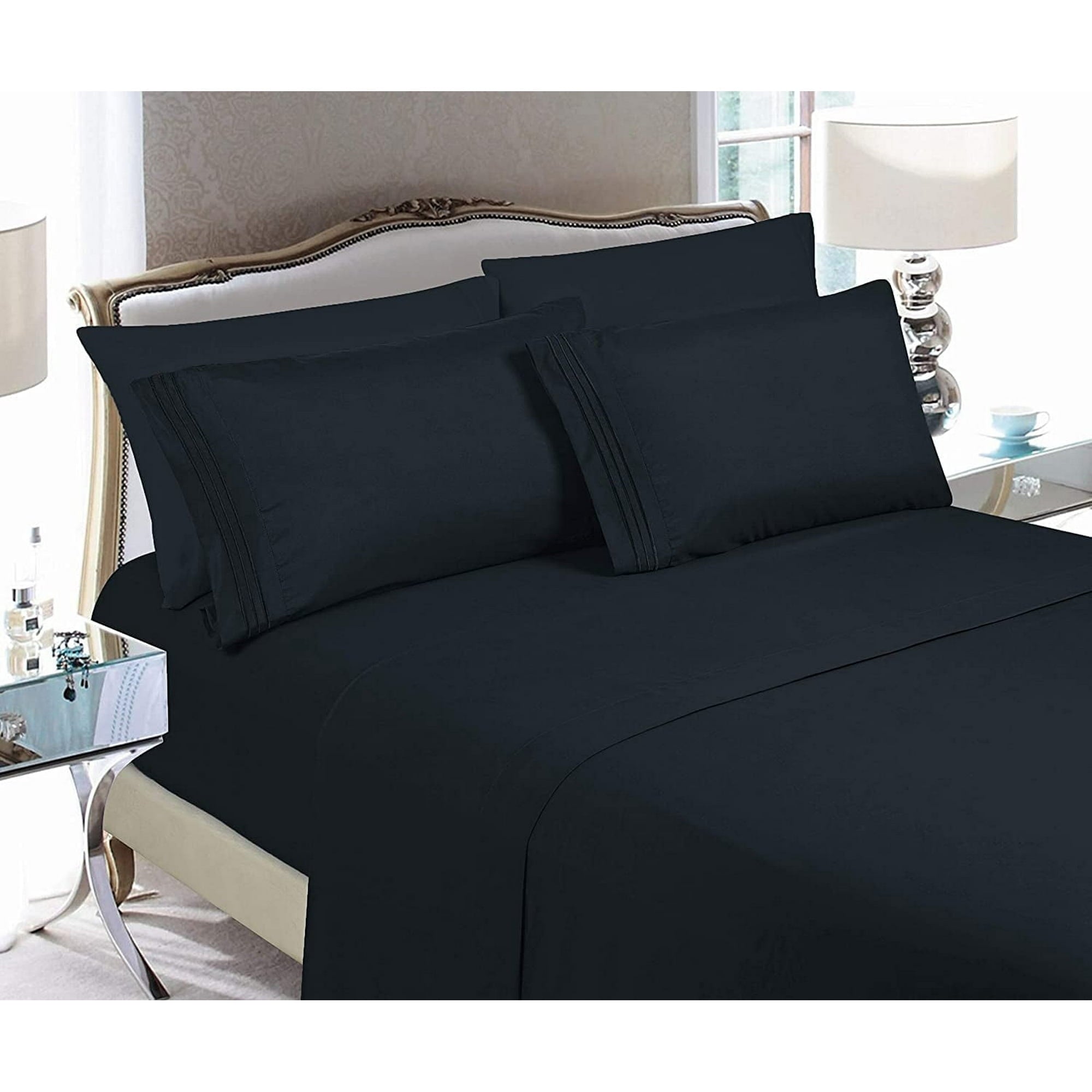 1800 Series 4-Piece Bed Sheet Set, Deep Pocket up to 16 inch - Queen Turquoise