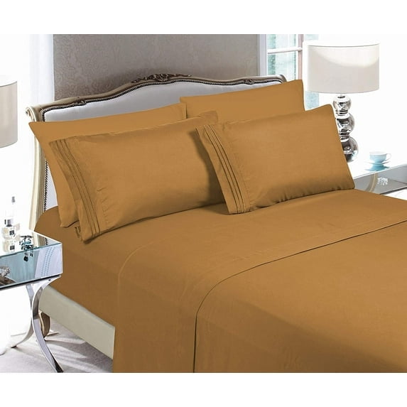 1800 Series 4-Piece Bed Sheet Set, Deep Pocket up to 16 inch - Queen Turquoise