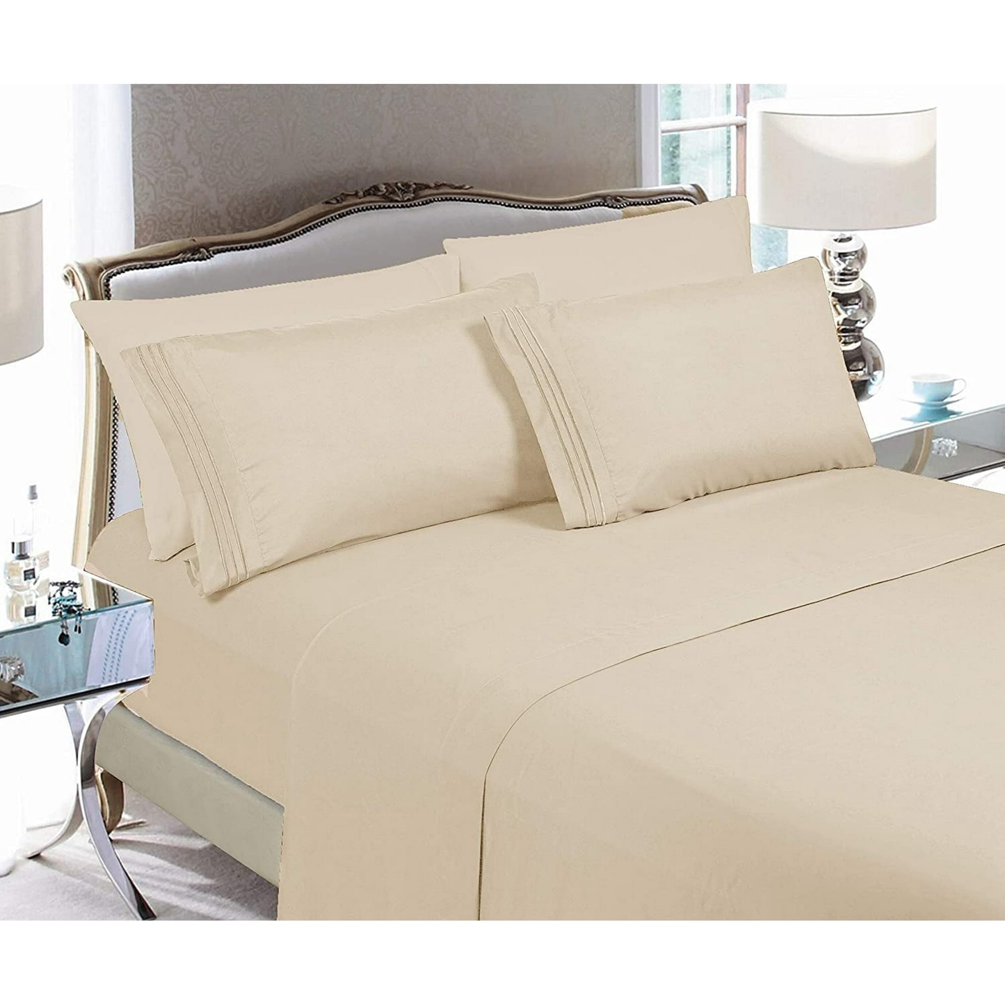 1800 Series 4-Piece Bed Sheet Set, Deep Pocket up to 16 inch - Queen Turquoise