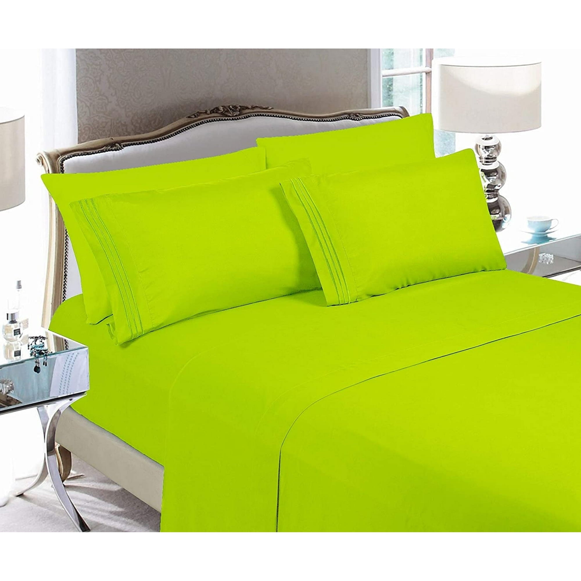 1800 Series 4-Piece Bed Sheet Set, Deep Pocket up to 16 inch - Queen Turquoise