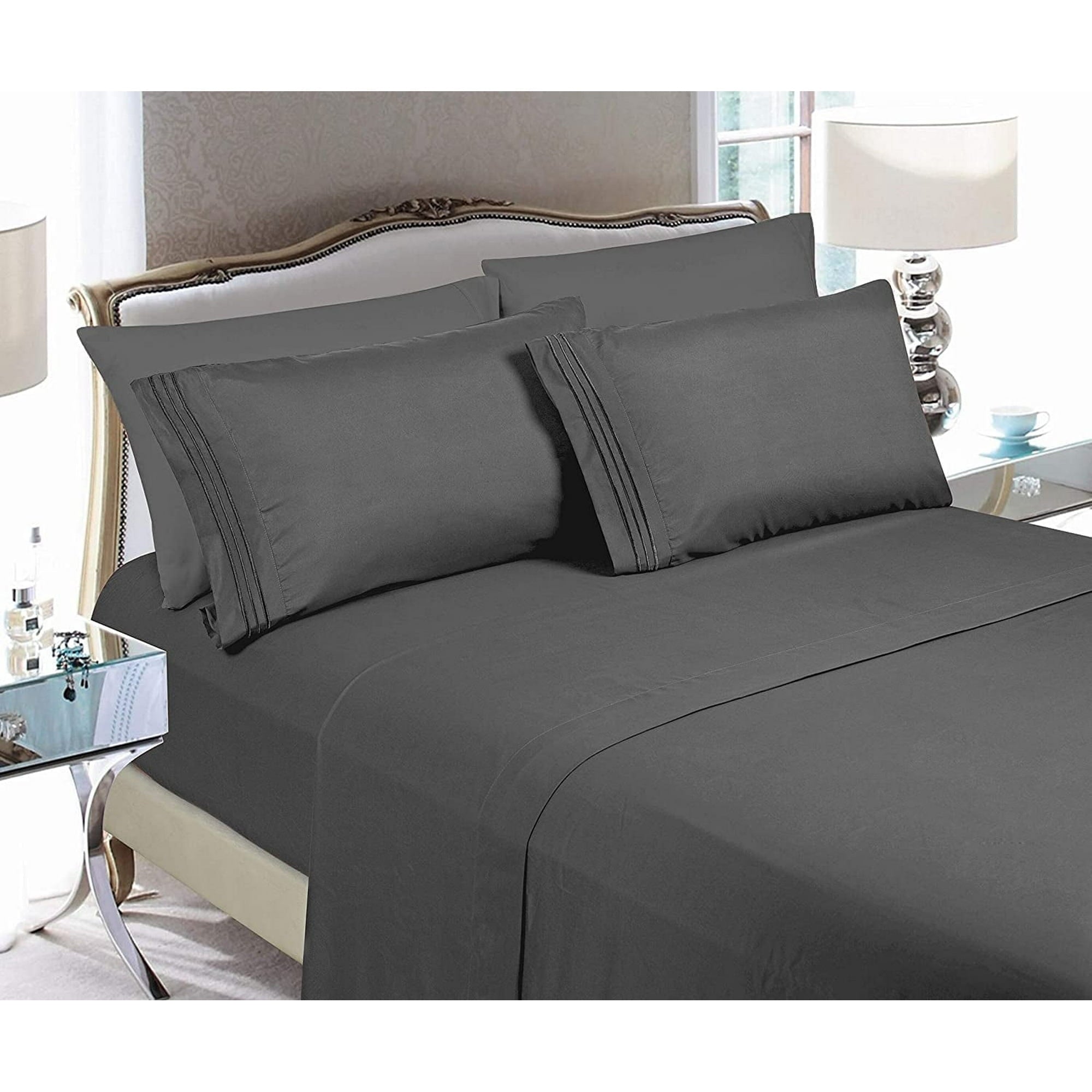 1800 Series 4-Piece Bed Sheet Set, Deep Pocket up to 16 inch - Queen Turquoise