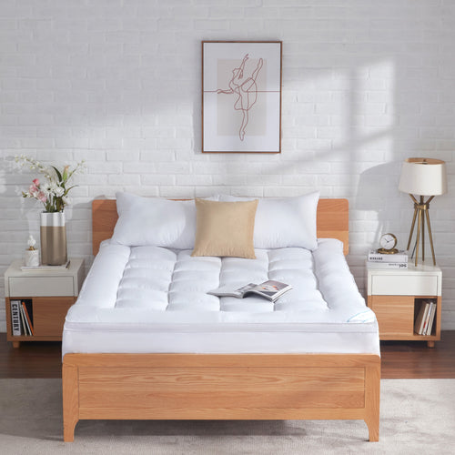 BDEUS Extra Thick Mattress Topper, Cooling Mattress Pad Cover,Pillow Top Protector with 8-21 Inch Deep Pocket, Twin Size