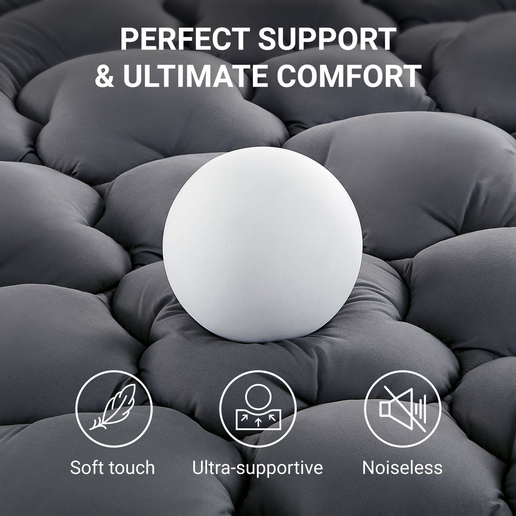 BDEUS Extra Thick Twin Mattress Topper, Cooling Mattress Pad Cover, Mattress Protector with 8-21 Inch Deep Pocket,Comfortable,Gray